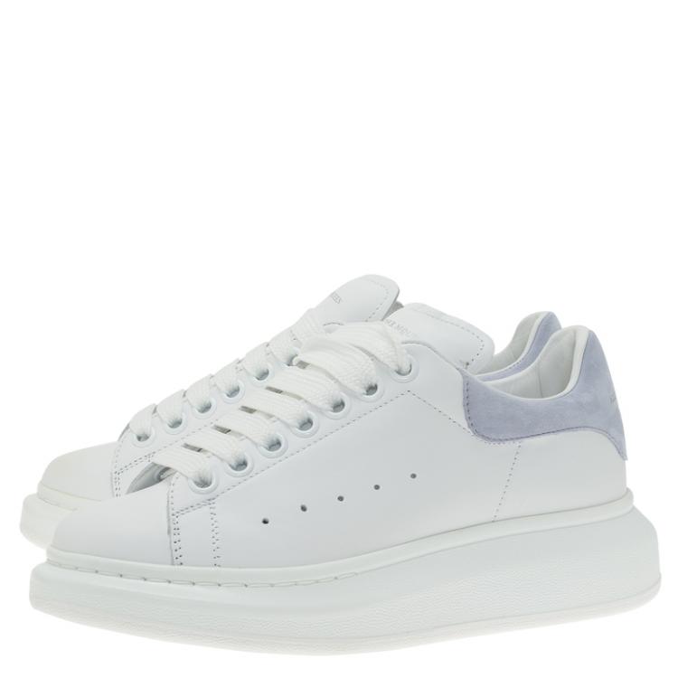 Pre Owned Alexander McQueen White Leather Platform Sneakers Size 36
