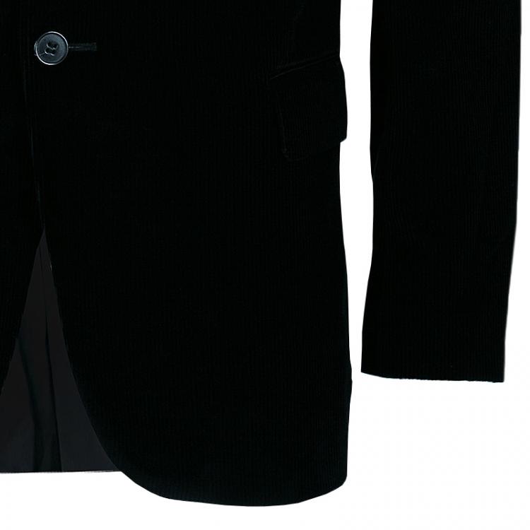 Pre Owned Z Zegna Men's Black Corduroy Blazer L