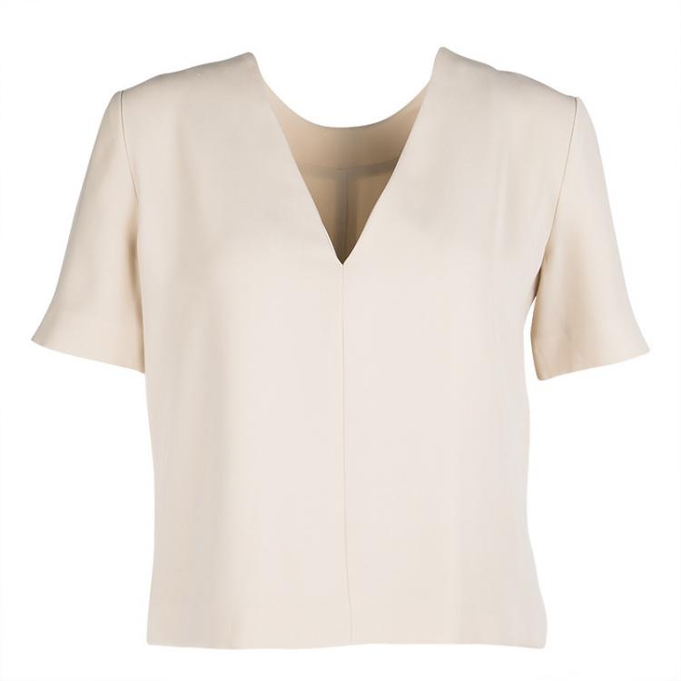 Pre Owned T By Alexander Wang Beige Crop Top and Trousers Set S