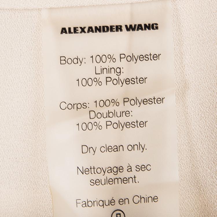 Pre Owned T By Alexander Wang Beige Crop Top and Trousers Set S