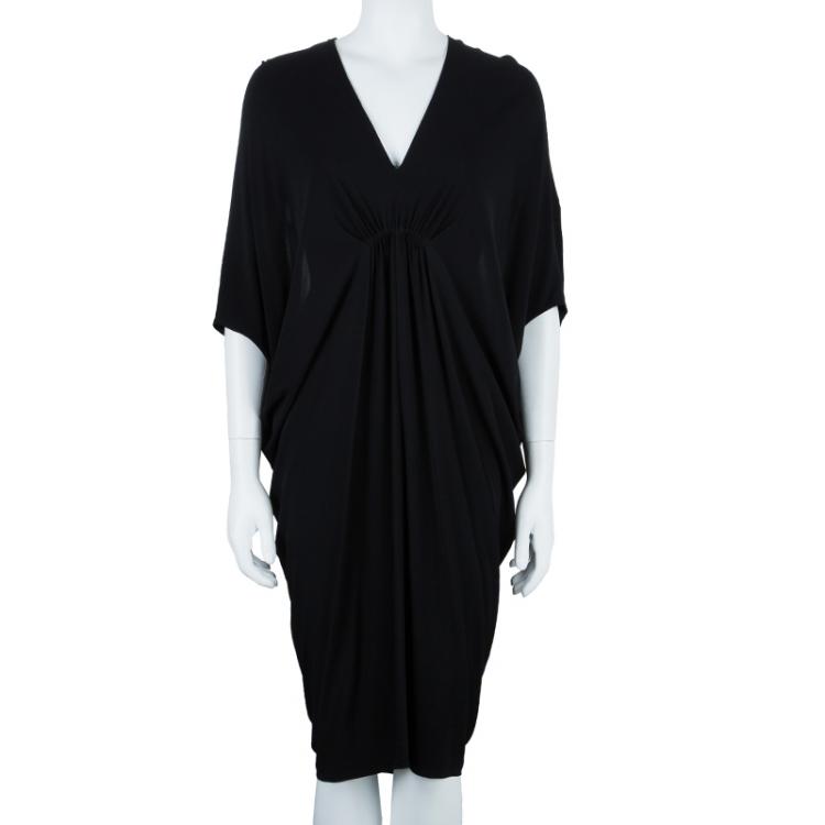 Pre Owned Lanvin Black V-neck Dress M
