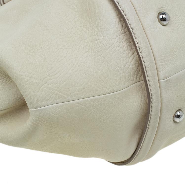 Pre Owned Tod's Cream Leather Shade Tote
