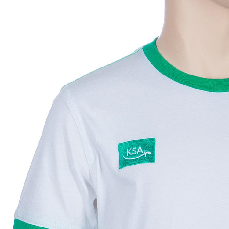 Pre Owned Armani Junior White Logo Embroidered Crew Neck T Shirt 10 Yrs