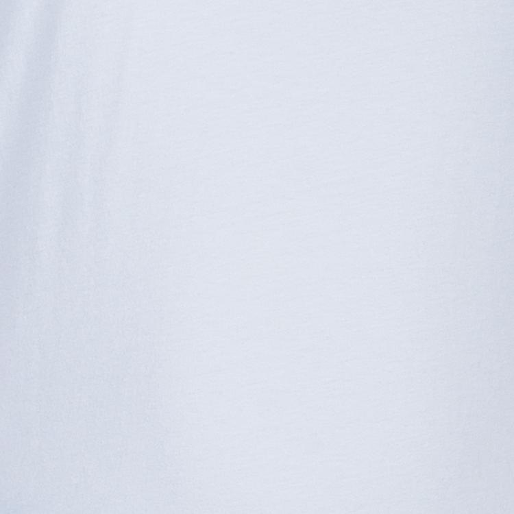 Pre Owned Armani Junior White Logo Embroidered Crew Neck T Shirt 10 Yrs