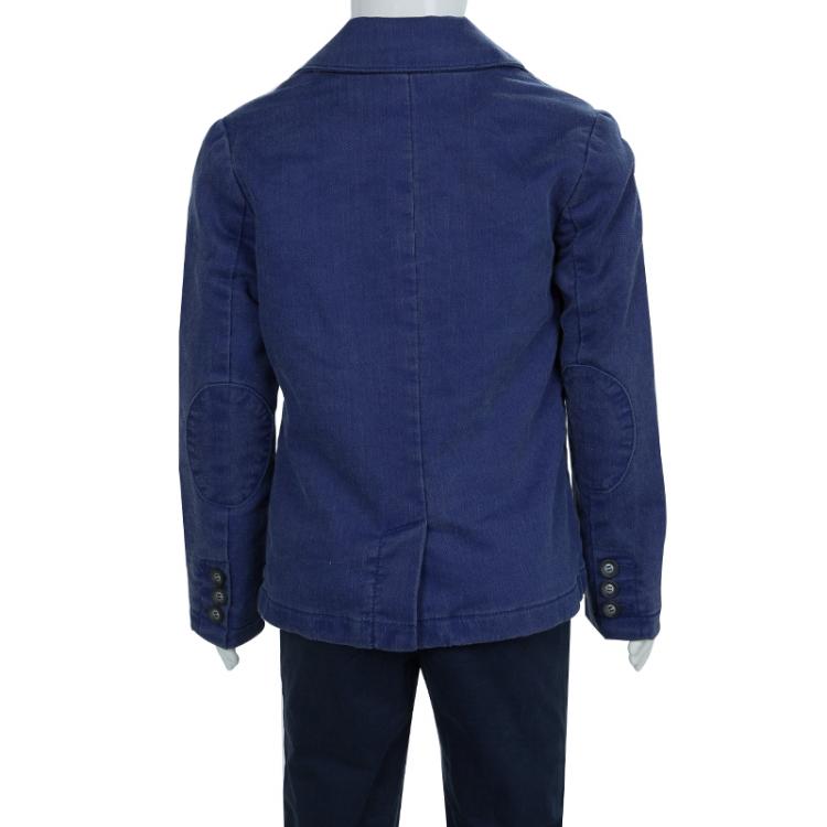 Pre Owned Armani Junior Blue Denim Blazer 5 Yrs