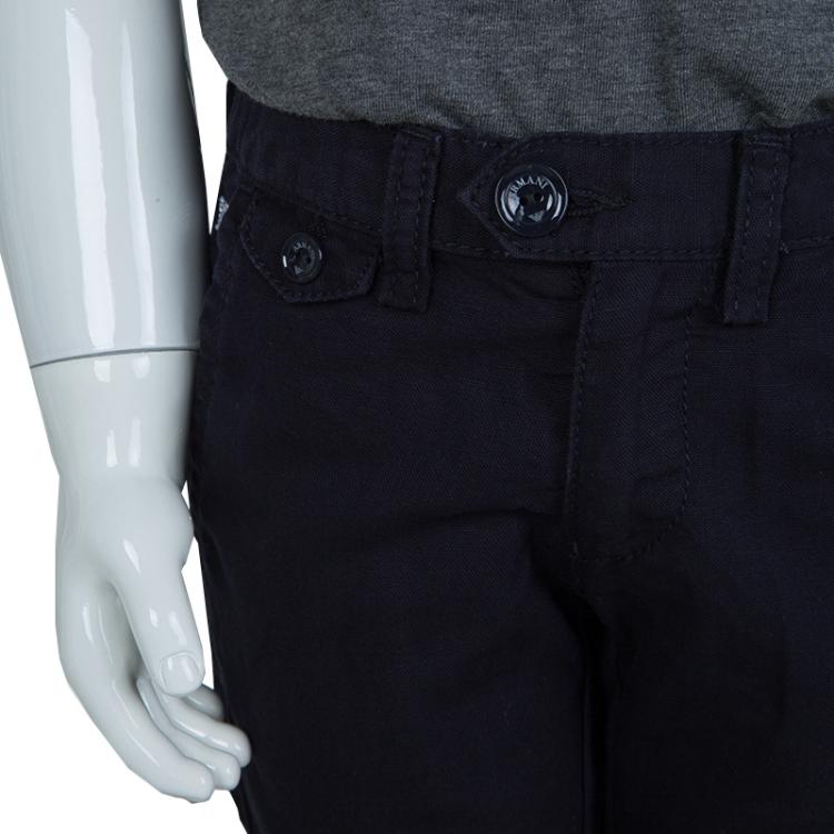 Pre Owned Armani Junior Navy Blue Trousers 2 Yrs