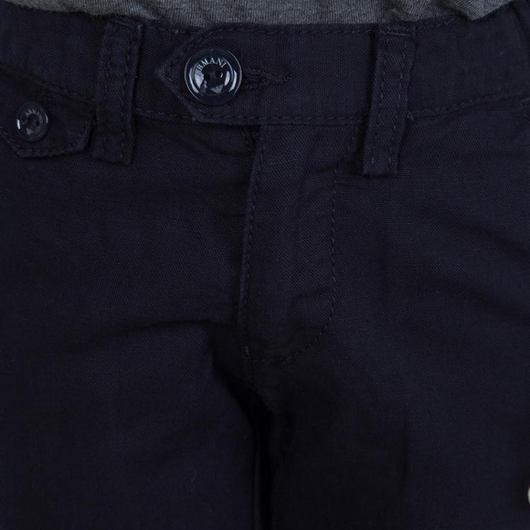 Pre Owned Armani Junior Navy Blue Trousers 2 Yrs