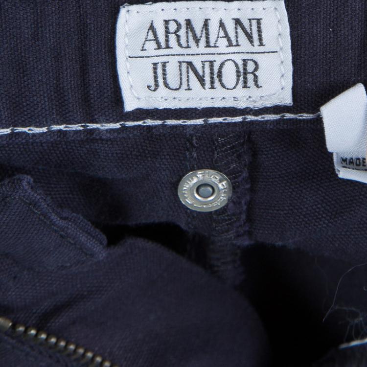 Pre Owned Armani Junior Navy Blue Trousers 2 Yrs