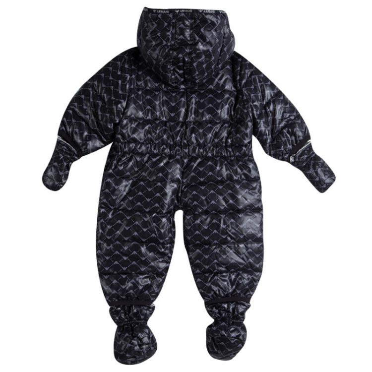 contant geld verbannen Vertrouwen Armani Baby Logo Printed Hooded Snowsuit , Booties and Gloves Set 3 Months Armani  Junior | TLC
