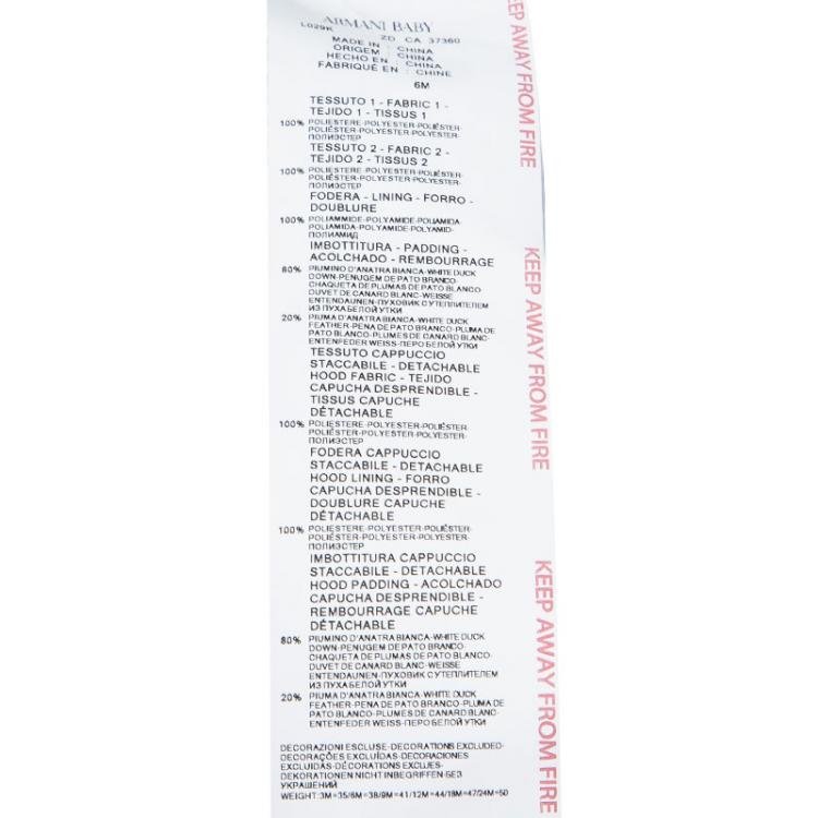 Pre Owned Armani Baby Navy Blue Logo Printed Puffer Jacket 6 Months