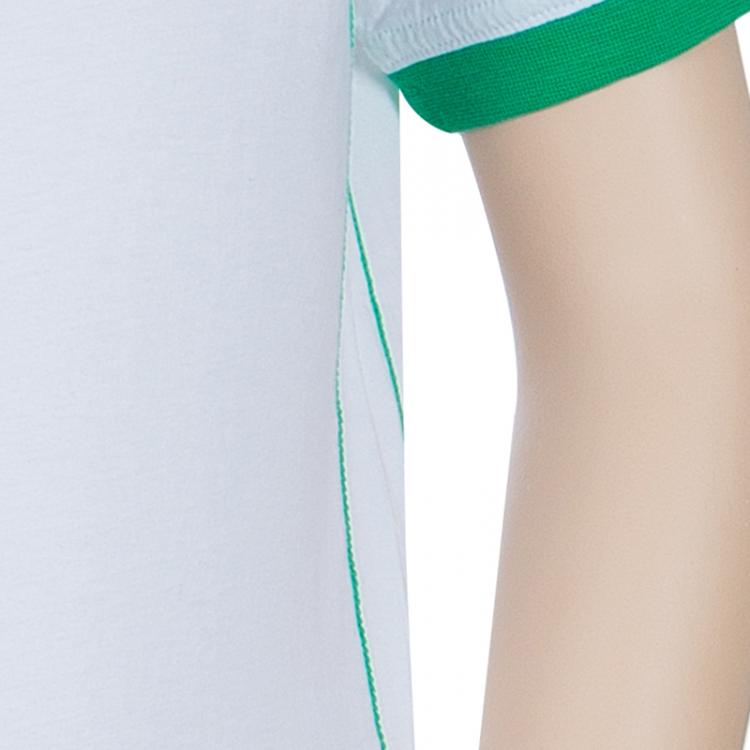 Pre Owned Armani Junior White Logo Embroidered Crew Neck T Shirt 14 Yrs