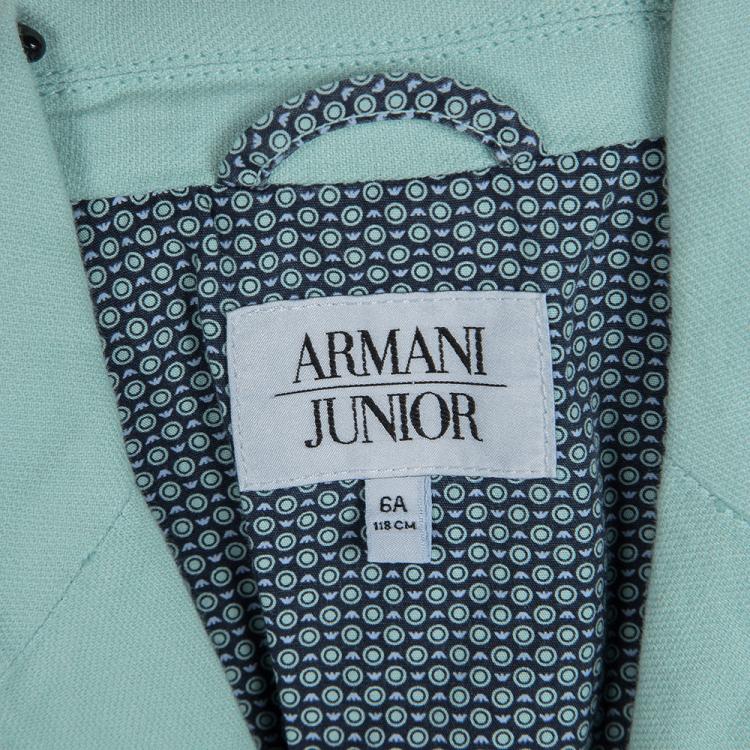 Pre Owned Armani Junior Pastel Green Blazer 6 Yrs