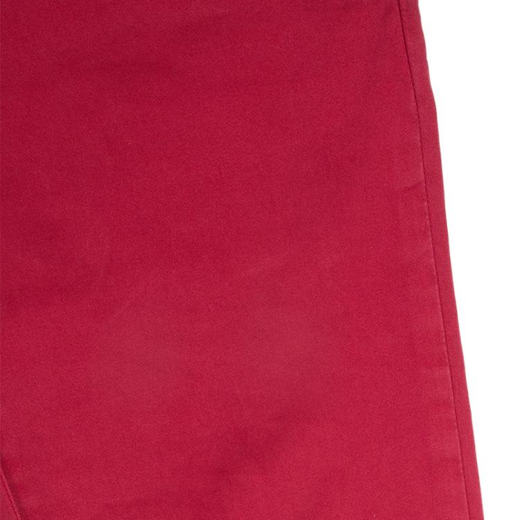 Pre Owned Armani Junior Red Brushed Cotton-Spandex Pants 13 Yrs
