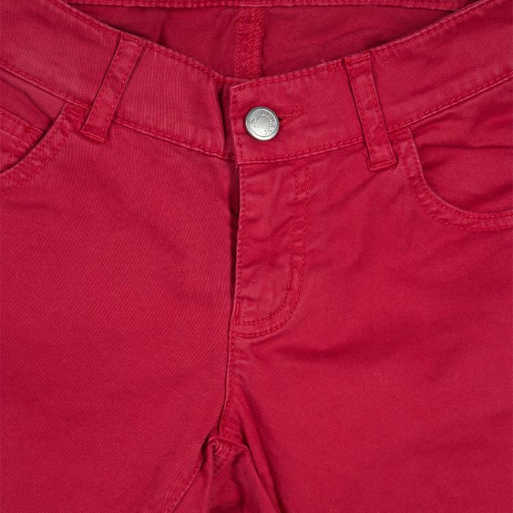 Pre Owned Armani Junior Red Brushed Cotton-Spandex Pants 13 Yrs