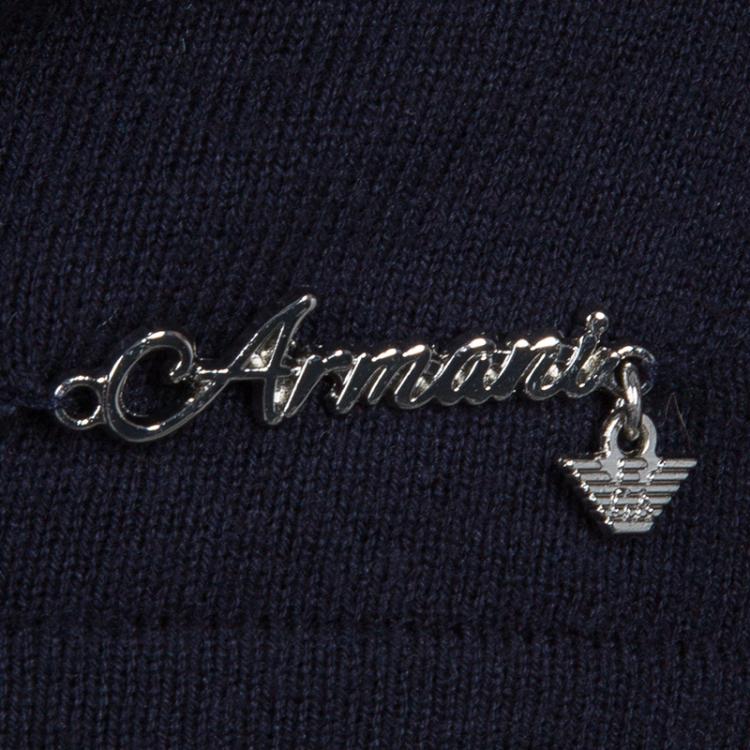 Pre Owned Armani Junior Navy Cropped Cardigan 4 Yrs