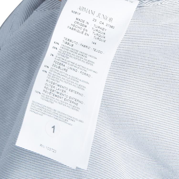 Pre Owned Armani Junior Black Sequin Detail Blazer 14 Yrs