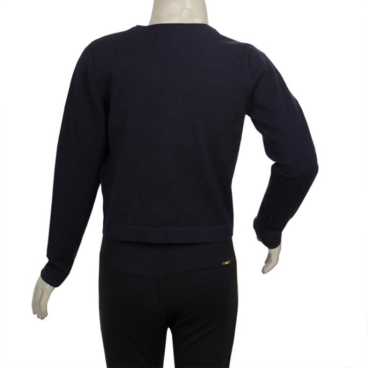 Pre Owned Armani Junior Navy Blue Cardigan 6 Yrs