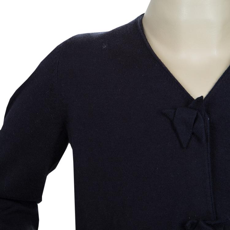 Pre Owned Armani Junior Navy Blue Cardigan 6 Yrs