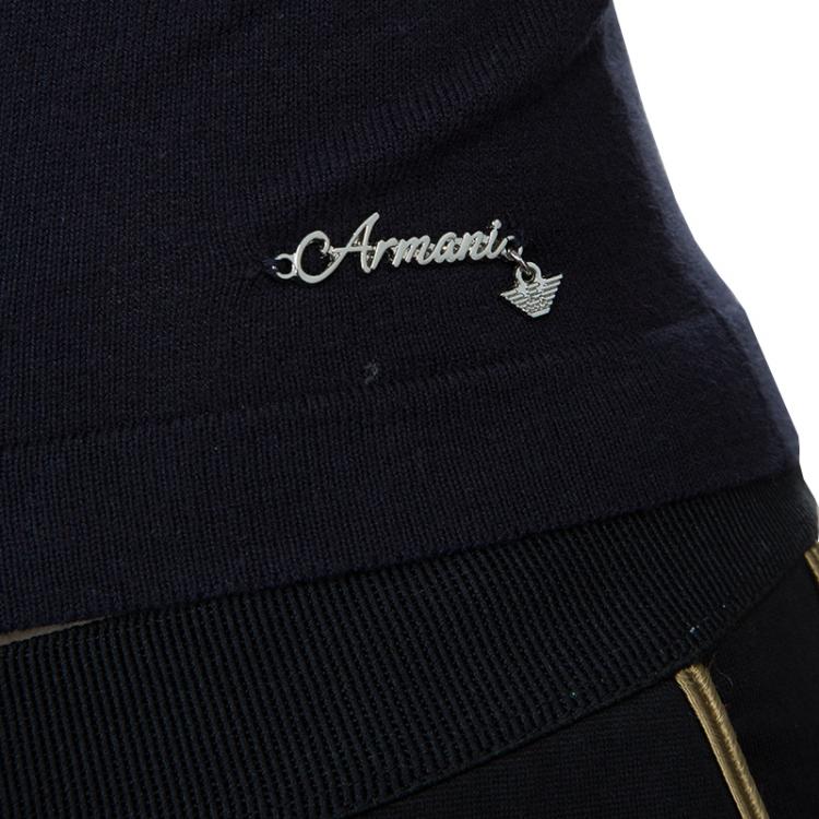Pre Owned Armani Junior Navy Blue Cardigan 6 Yrs