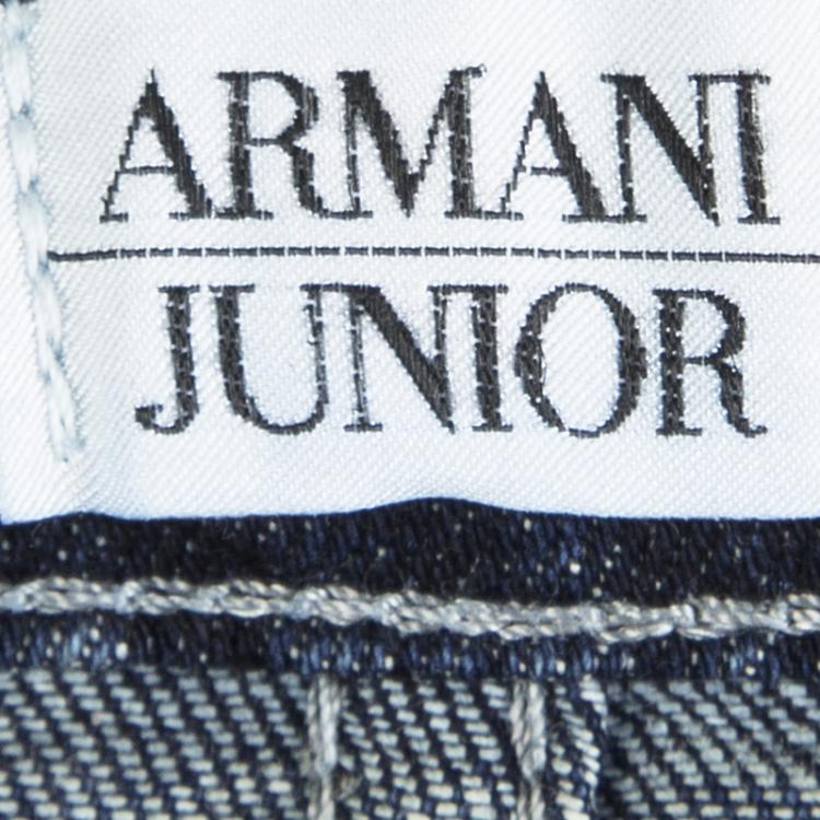 Pre Owned Armani Junior Indigo Dark Wash Denim Super Slim Fit Jeans 6 Yrs