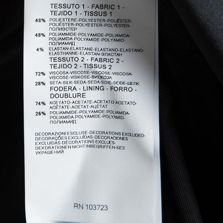 Pre Owned Armani Junior Black Satin Velvet Panel Detail Blazer 10 Yrs