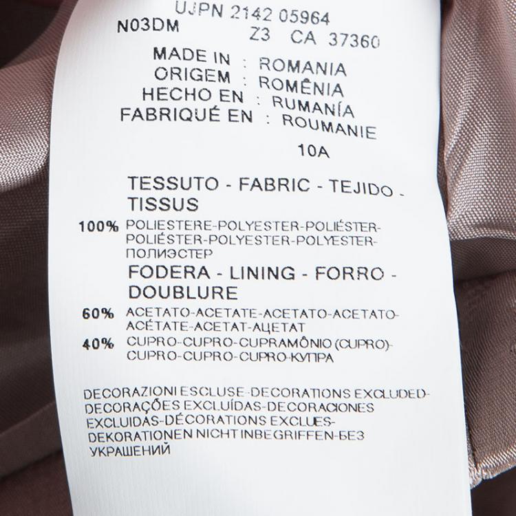 Pre Owned Armani Junior Beige Diamond Jacquard Long Sleeve Bolero Jacket 10 Yrs