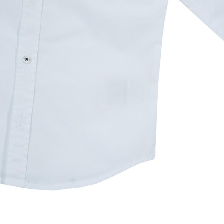 Pre Owned Armani Junior White Long Sleeve Buttondown Cotton Shirt 7 Yrs