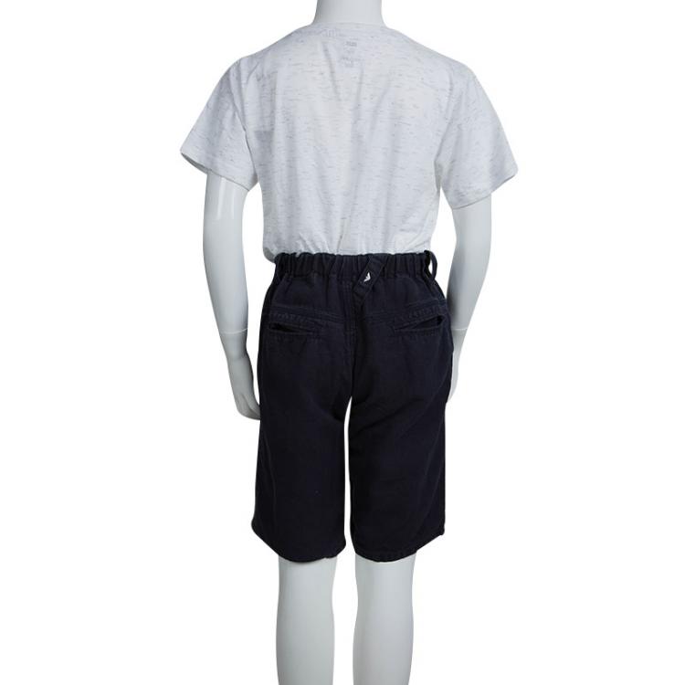 Pre Owned Armani Junior Navy Blue Bermuda Shorts 11 Yrs