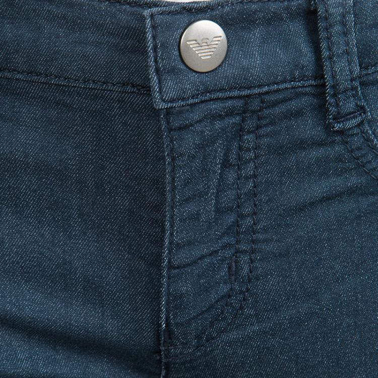 Pre Owned Armani Junior Grey Denim Faux Pockets Jeggings 5 YRS