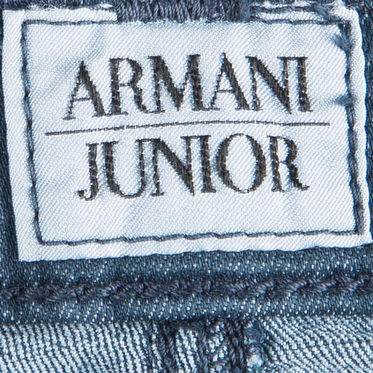 Pre Owned Armani Junior Grey Denim Faux Pockets Jeggings 5 YRS