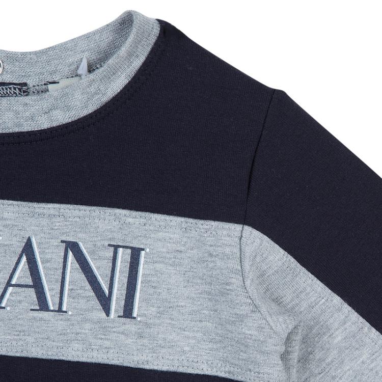 Pre Owned Armani Baby Navy Blue Logo Onesie 6 Months