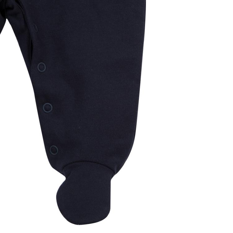 Pre Owned Armani Baby Navy Blue Logo Onesie 6 Months