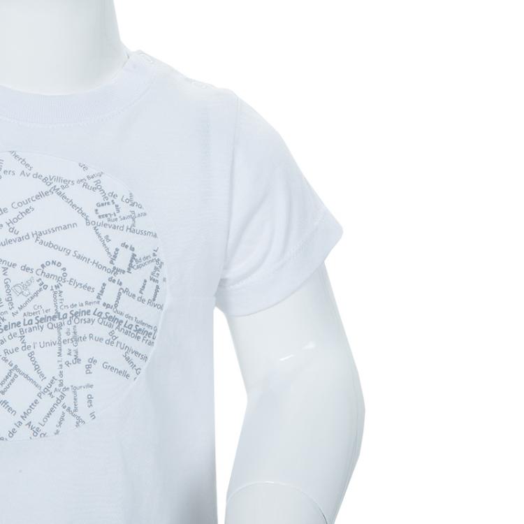 Pre Owned Baby Dior White Printed T Shirt 6 Months