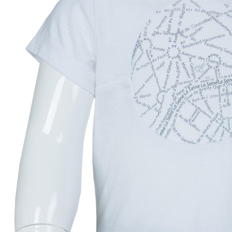Pre Owned Baby Dior White Printed T Shirt 6 Months