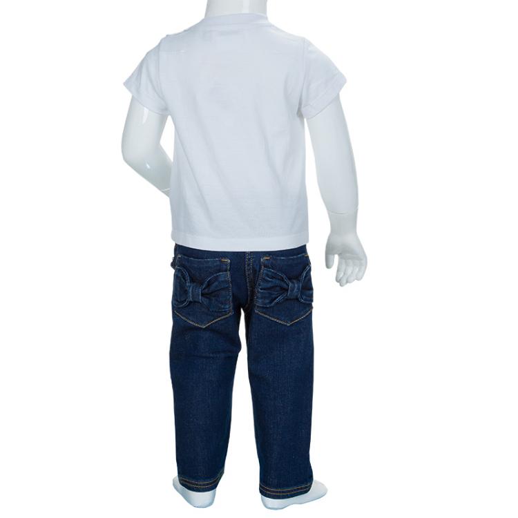 Pre Owned Baby Dior Dark Wash Denim Jeans 9 Months