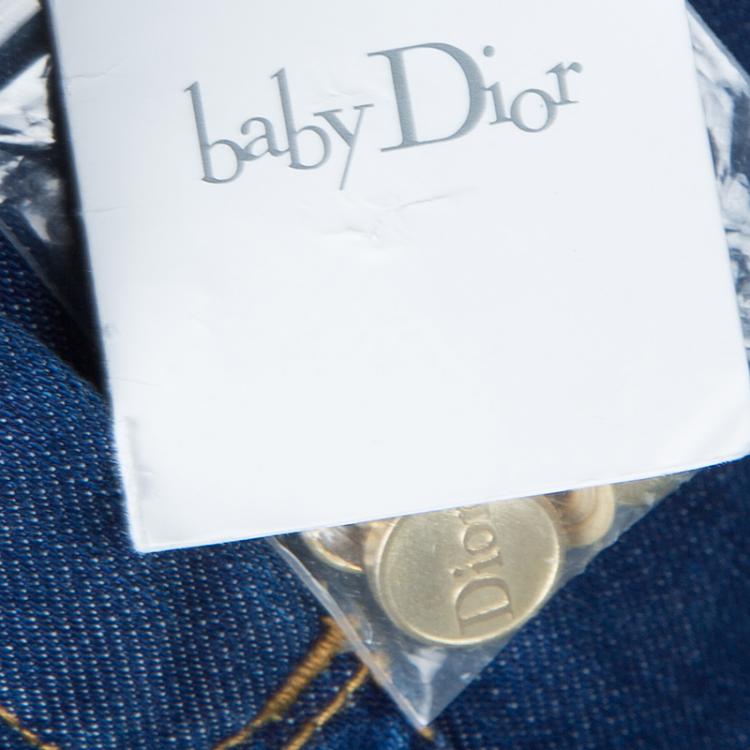 Pre Owned Baby Dior Dark Wash Denim Jeans 9 Months