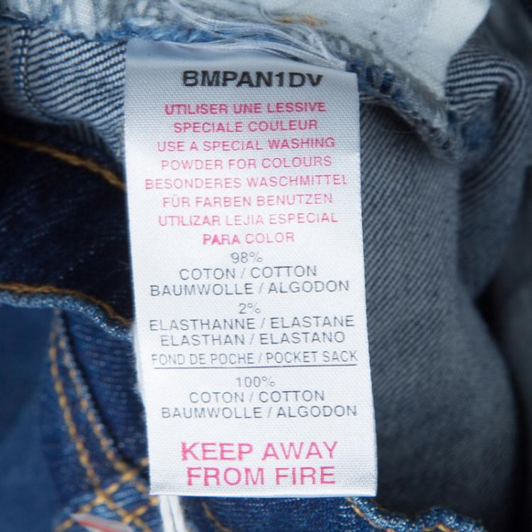 Pre Owned Baby Dior Dark Wash Denim Jeans 9 Months