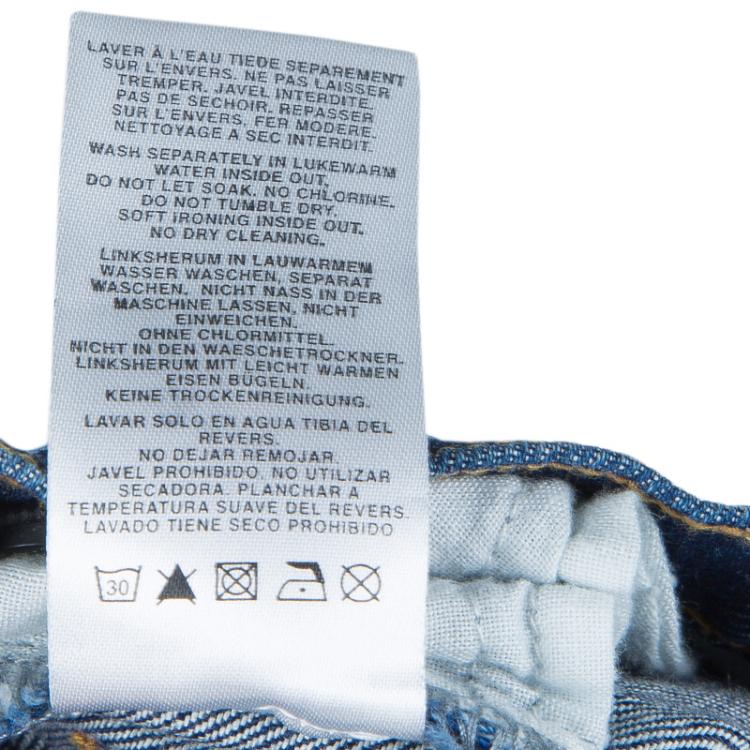 Pre Owned Baby Dior Dark Wash Denim Jeans 9 Months