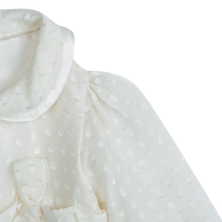 Pre Owned Baby Dior White Silk Dobby Dress 3 Months 