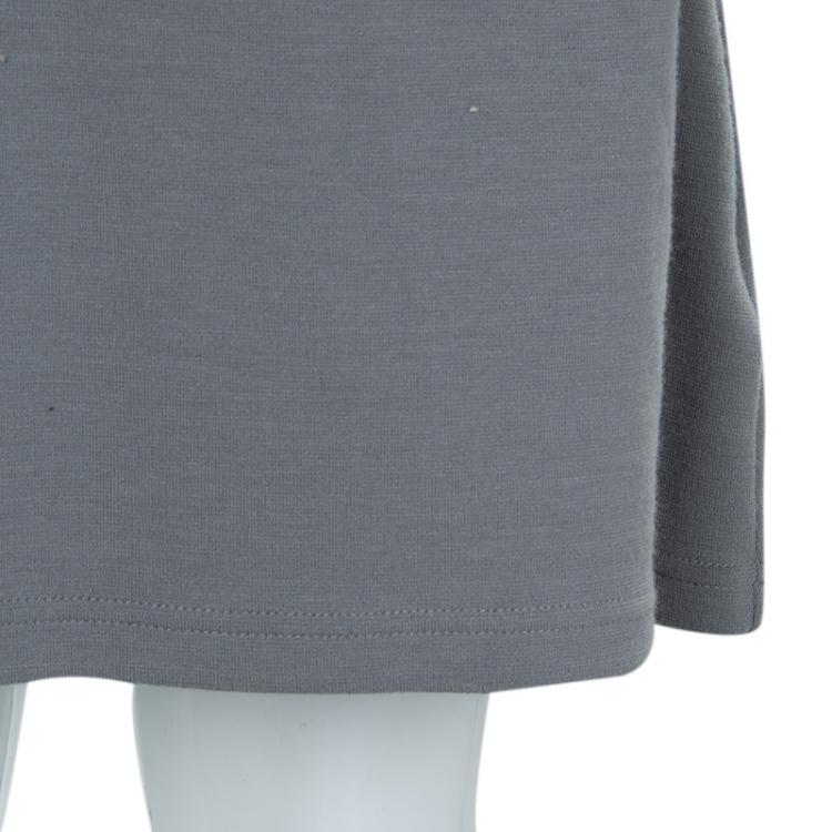Pre Owned Baby Dior Grey Knit Sunglasses Print Sleeveless Dress 8 Yrs