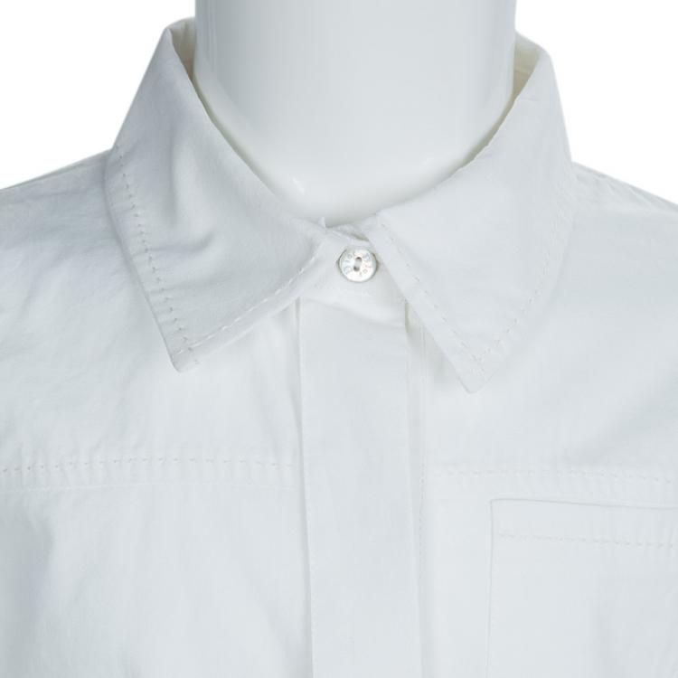 Pre Owned Baby Dior White Long Sleeve Button Down Cotton Shirt 6 Yrs