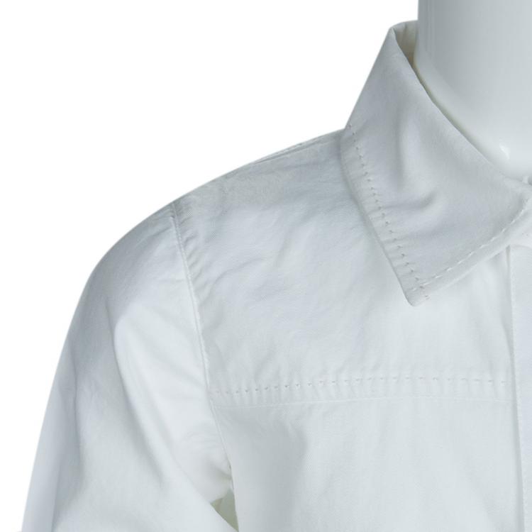 Pre Owned Baby Dior White Long Sleeve Button Down Cotton Shirt 6 Yrs