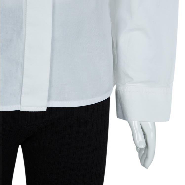 Pre Owned Baby Dior White Long Sleeve Button Down Cotton Shirt 6 Yrs