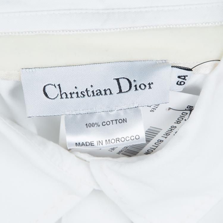 Pre Owned Baby Dior White Long Sleeve Button Down Cotton Shirt 6 Yrs