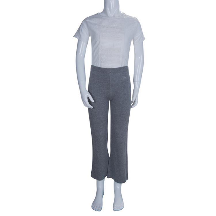 Pre Owned Baby Dior Grey Trackpants 6 Yrs