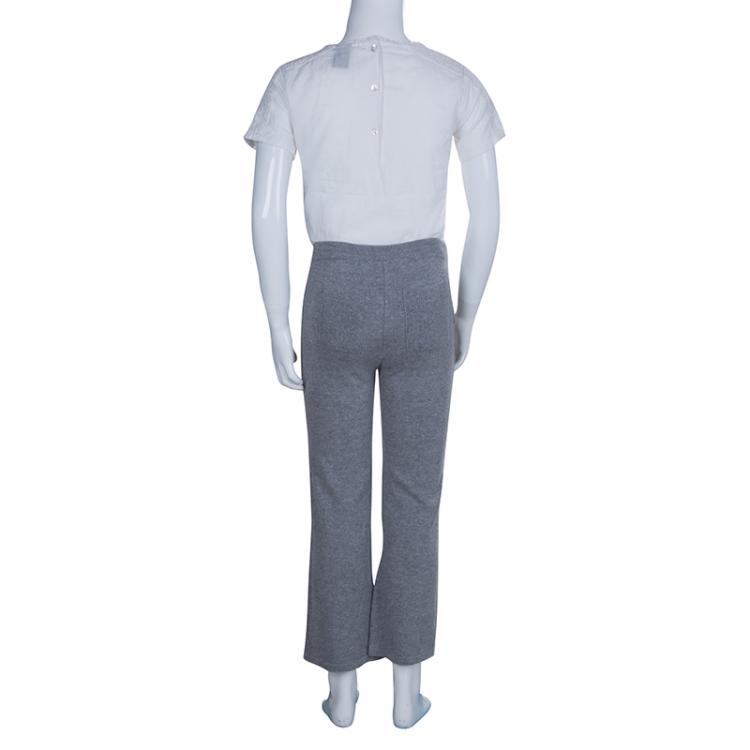 Pre Owned Baby Dior Grey Trackpants 6 Yrs