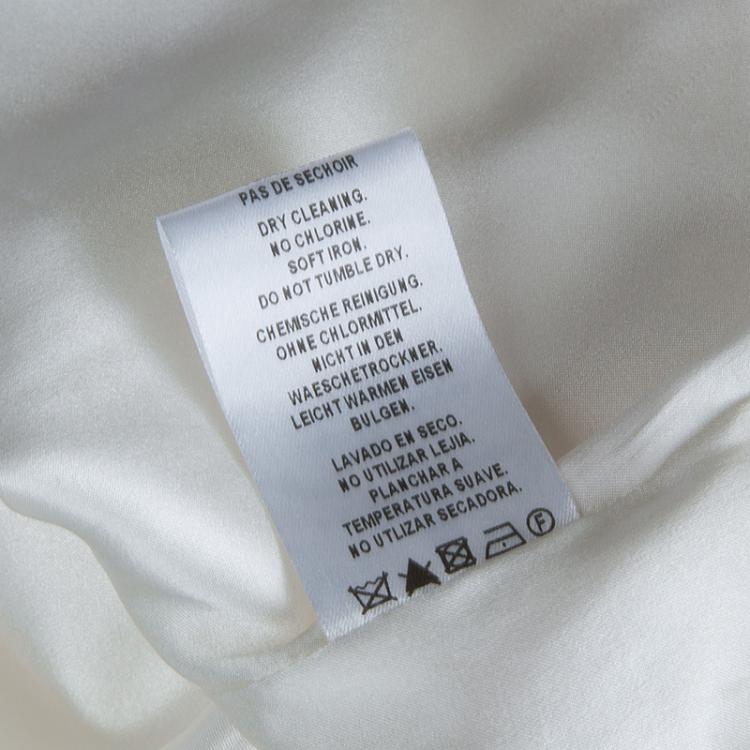 Pre Owned Baby Dior Off-White Dotted Mesh Overlay Dress 8 Yrs