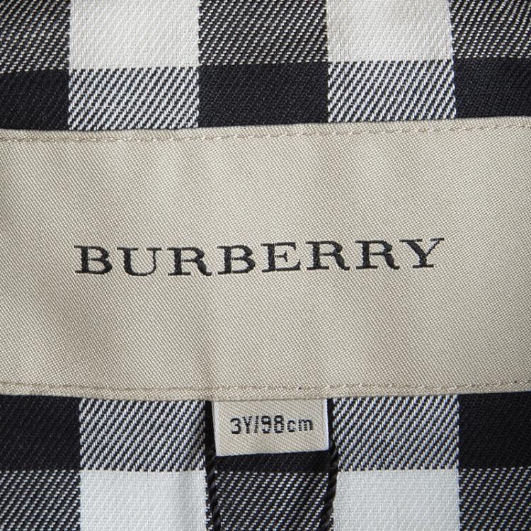 Pre Owned Burberry Beige Diamond Quilted Hooded Jacket 3 Yrs