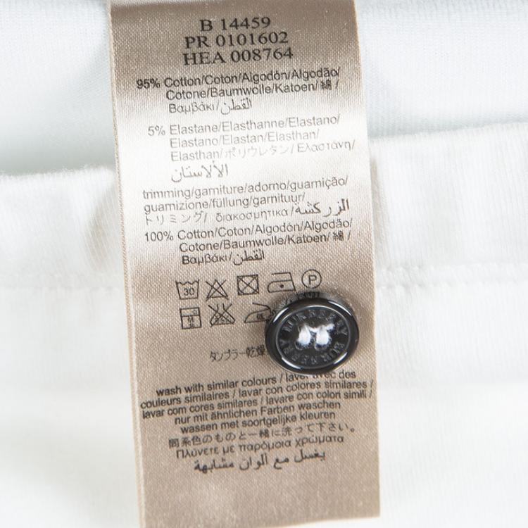 Pre Owned  Burberry Off White Cotton Leggings 6 Yrs