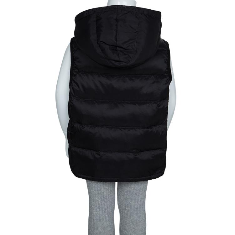 Pre Owned Burberry Children Black Quilted Hooded Down Jacket 4 Yrs